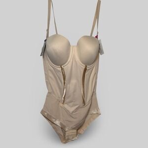 Maidenform All-Over Solutions Bodysuit Shapewear 34C Nude Anti-Static FL1256 NWT